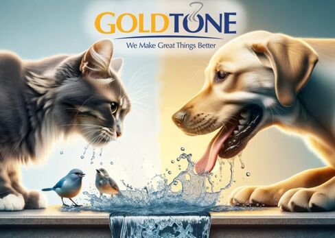مزيل الترسبات من GoldTone Pet Fountain - صُنع في الولايات المتحدة الأمريكية - متوافق مع Veken وPetlibro وPetSafe وجميع نوافير المياه الأخرى للقطط/الكلاب. منظف ​​عالمي لإزالة الترسبات (4 استخدامات) in Kuwait