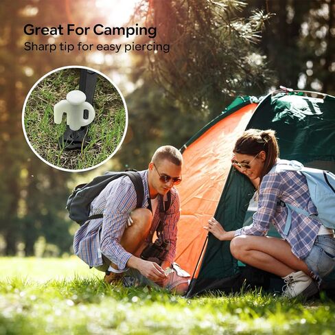 KOMCLUB 20PCS Tent Stakes Heavy Duty Tent Pegs Metal Tent Pegs Canopy Stakes Ground Stakes Spike Steaks for Outdoor Camping Tents Garden Canopies Grassland with Storage Bag in Kuwait