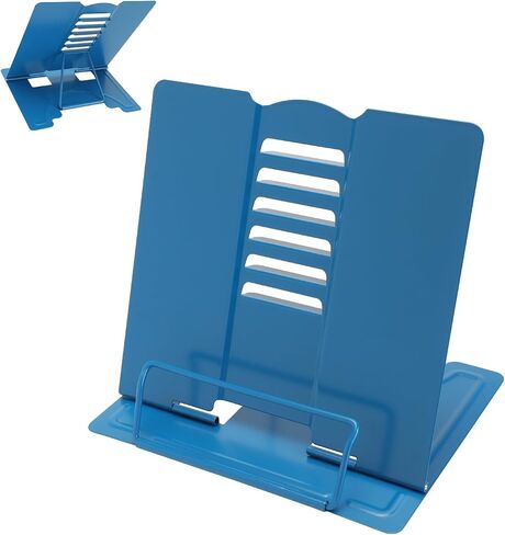Metal Book Stand Book Holder Book Stand for Reading Adjustable Book Holder for Reading (Full Black) in Kuwait