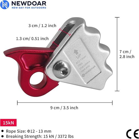 Rope Grab Ascender Riser Adjuster Fits Rope for Rocking Climbing Protection Rescue in Kuwait