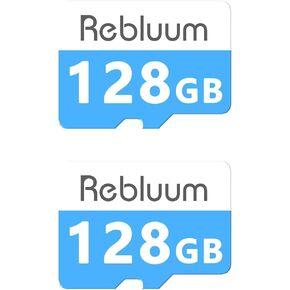 Micro 128GB SD Card 2PK for Security Cameras, Read 90MB/sec, Write 25MB/sec, Memory Card for RB-3PT1/RB-3PT1-2PACK Solar Security Cameras Indoor Outdoor, Action Camera, Dash Camera (128G-2PCS)