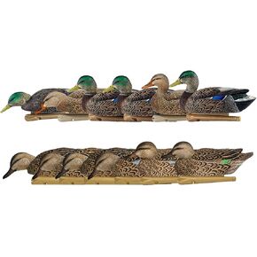 Avian Topflight Mallard Duck, 6 Pack, with Topflight Early Season Teal, 6 Pack, Realistic True to Life Outdoor Hunting Decoy Sets