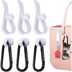 4Pcs Hooks Set Accessories Compatible for Bog Bag, Insert Carabiner Key Chain Holder Charms, Compatible for Small & Large Beach Bags in Saudi Arabia