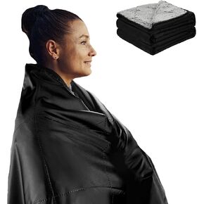 Solaris Waterproof Sherpa Outdoor Blanket, 60" x 80" Insulated Oxford, Packable for Stadium Camping & Cold Weather, Ideal for Soccer Moms, Pets, Picnics, Concerts