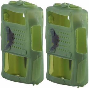 2PCS Mini Walky Talky Silicone Protective Soft Cover TwoWay Radio Protector for Baofeng UV5R Easy to Install More Convenient Lightweight and Portable (Red)