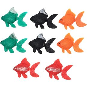 8Pcs Cute Lifelike Plastic Artificial Goldfish Ornament for Aquarium Fish Tank, Assorted Colors