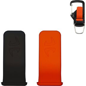 Terra Clip Pull Tabs 2-Pack - Durable Silicone Enhancements or Replacements for FIDLOCK Hook 20 Compatible Gear — Orange and Black