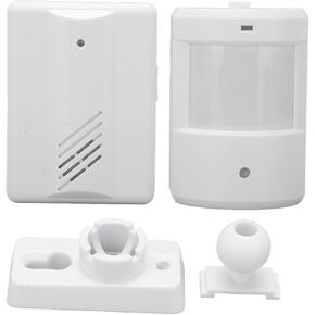 Wireless Driveway Alarm - Infrared Transmitter Doorbell Receiver Motion Sensor Weatherproof Durable for Home Security System