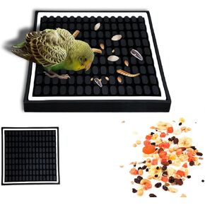 Bird Slow Feeder Mats Parrot Foraging Feeder Silicone 2 Pieces