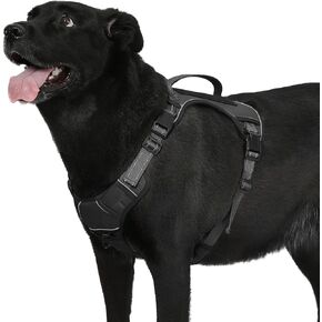 Bolux Tactical Dog Harness for Large Dogs,No Pull Adjustable Pet Dog Harness，Reflective K9 Working Training Easy Control Pet Vest Military Service Dog Harnesses (Red, X-Large (Pack of 1))