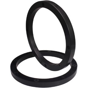 2pcs Universal Car Speaker Spacers 6.5 inch Solid Car Speaker Adapter Spacer Mounting Rings(Black)