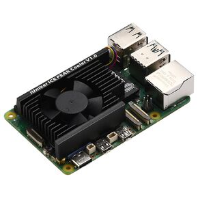 Ultra-Quiet Active Cooler for Raspberry Pi 5, ICE Peak Cooler for Raspberry Pi 5, Aluminum Heatsink and 3510 Cooling Fan for Raspberry Pi 5 8GB/4GB