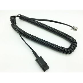 Premium Quick Disconnect Cable Compatible with Mitel, Plantronics U10P Polaris H-Series headsets with Built-in Amplifier, Polycom VVX, Analog Deskphones, Avaya, Nortel, Aastra | 27190-01 2719001