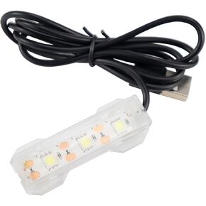 DOERDO DD Aquarium Water Plant Light, Underwater Light for Aquarium Fish Tank Home Desktop Mini Decoration Soft LED Lamp with Connector