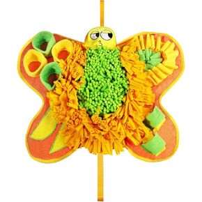 بساط الشم NPET FM10، بساط الشم التفاعلي للكلاب التي تأكل ببطء وتبقي مشغولة، ألعاب حفر الكلاب القابلة للتعديل تشجع مهارات البحث عن الطعام الطبيعية والتحفيز العقلي (شكل فراشة، 16 * 20 بوصة) in Kuwait