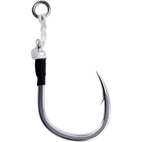 Dr.Fish 10 Pack Fishing Jigging Hook Heavy Duty Assist Single Hooks Saltwater Vertical Jig Replacement Hook Slow Pitch Jig Lure Tuna Mackerel Flounder Offshore Fishing