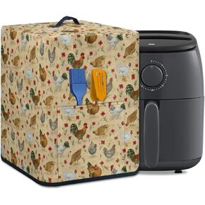 Chickens Print Air Fryer Cover Kitchen Decorations, Food Processor Dust Cover Compatible with Appliance Coffee Machine Protective Cover Oil-proof