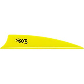 Bohning X3 Vane, 3", Neon Yellow, 36pk