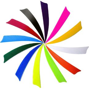 FUBTRESS 3/4/5'' Turkey Feather Fletching Archery Real Feather Arrow Feathers Vanes with Shield Cut for Hunting Targeting Arrow (50 Pack)