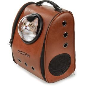 Sherpa Cat Travel Backpack with Bubble View, Airline Approved - Brown, One Size