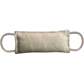 Organic Dye-Free K9 Jute Bite Tug Toy 2 Handles for Small Dogs