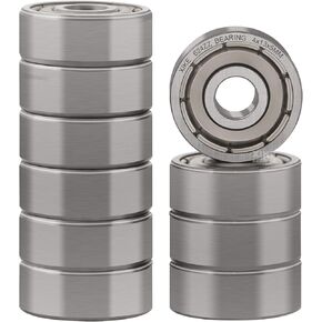 XiKe 10 Pcs 623ZZ Double Metal Seal Bearings 3x10x4mm, Pre-Lubricated and Stable Performance and Cost Effective, Deep Groove Ball Bearings.