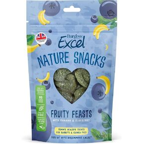 Excel Burgess Burgess Excel Fruity Feasts Treats for Rabbits and Guinea Pigs, 60 g (Pack of 1) (FP100046SN12) in Saudi Arabia