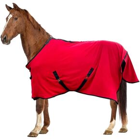 Horse Cooler Blankets Fleece Cooling Moisture Wick Blanket After Exercise or Bath (Black, US78in/EU145cm)