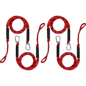 Pack of 4 Bungee Dock Lines for Boat Shock Absorb Dock Tie Mooring Rope Boat Accessories 4-5.5 ft