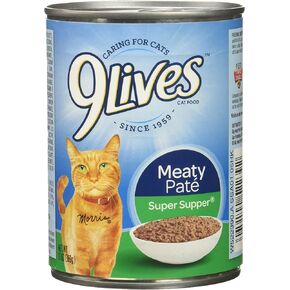 9Lives Meaty Paté Super Supper Wet Cat Food, 13 Ounce (Pack of 12)