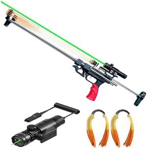 Slingshot Rifle, Professional Slingshots with Sight Trigger Mechanism for Adults Hunting,Retractable Folding Catapult Powerful High Precision Hunting Slingshots