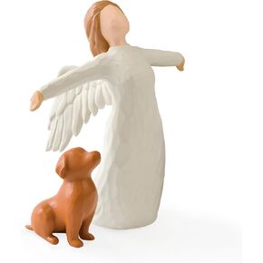 Dog Memorial Gifts for Women Dog Lovers, Friendship Guardian Angel Figurines for Dog Mom, Pet Sympathy Gifts for Loss of Dog, Remembrance Gifts