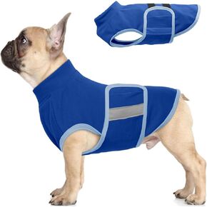 IDOMIK Fleece Dog Sweater for Small Dogs,Soft Warm Dog Fleece Jacket Coat,Puppy Small Medium Dog Fleece Vest Coat with Reflective Strips,Adjustable Pullover Sweaters for Girl Boy Dogs Cold Weather
