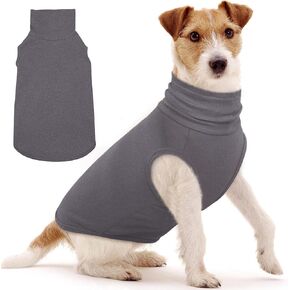 IECOii Medium Dog Sweater,Stretch Fleece Vest Dog Sweater - Grey, Medium,Warm Pullover Dog Fleece Sweater,Turtleneck Dog Sweaters for Medium Dogs Girl Boy,Christmas Dog Sweater Pet Winter Sweatshirt