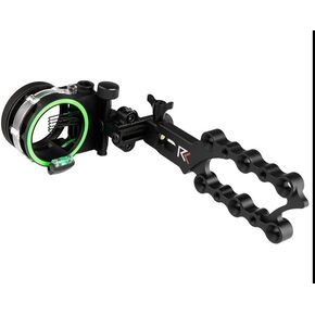 RL-3 Five Pin Bow Sight - .019 Fiber Pin with 1st & 2nd Axis Adjustments and Enclosed Fiber Optic Ring - Black - Right Handed