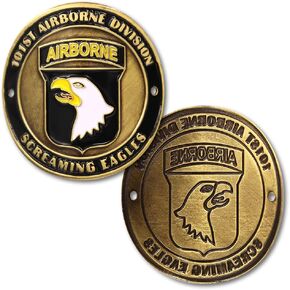 101st Airborne Division Screaming Eagles Walking Stick Medal