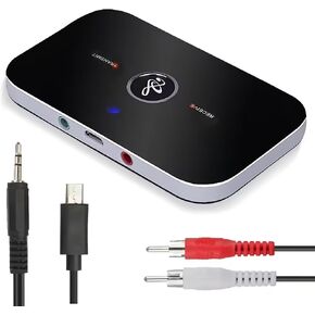 Bluetooth Transmitter Receiver Wireless Adapter 2 in 1,HiFi Bluetooth 5.0 Audio Adapter for Home Stereo with RCA 3.5mm AUX,Music Audio Adapter for Headphones/Speakers/Airplane/Home Theater/PC/Car