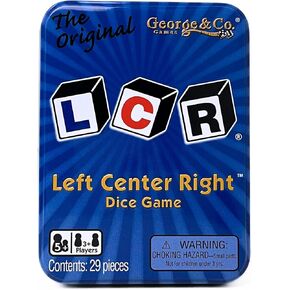 LCR® Left Center Right? لعبة النرد - القصدير الأزرق