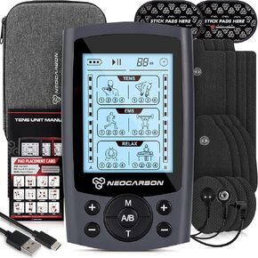 TENS Unit Muscle Stimulator, Electronic PMS Pulse Massager Machine for Shock Physical Therapy, Back Pain Relief, Sciatica and Shoulder Recovery
