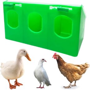 kathson Pigeon Feeder Bird Cage Feeder Seed Cup Dove Bird Poultry Hanging Plastic Slot Feeder for Cage