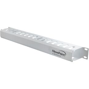 NavePoint 19 inch Wide Horizontal Cable Management, 1U, 2.5 inches deep, Signal White