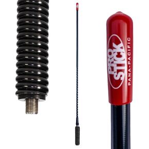 Prostick 4 Foot Fiberglass 1000 Watt Black CB Radio Antenna with Heavy Duty Black Stainless Steel Spring.