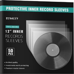 Record Sleeves for Vinyl Record-100 Clear Plastic Protective Vinyl Record Outer Sleeves 3 Mil No-Acid -12.75" x 12.5" Record Sleeves Outer for 12" Single and Double LP Album Covers