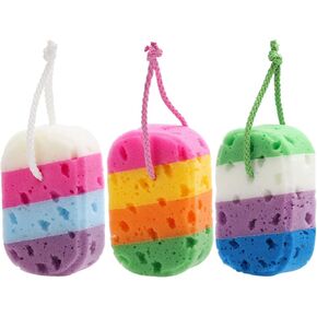 6 Pieces African Net Sponge Long African Exfoliating Net Shower Loofahs Bath Wash Cloth Scrubbing Net Body Scrubber Back Scrubber Skin Smoother