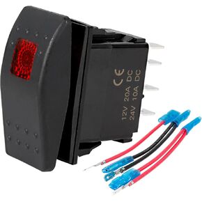 مفتاح الروك 5 دبوس (ON)-Off-(ON)، 308-1062 مفتاح تشغيل عن بعد متوافق مع Onan لمولدات البنزين Cummins، مضاء بضوء مؤشر، مع خط 5 دبابيس in Kuwait