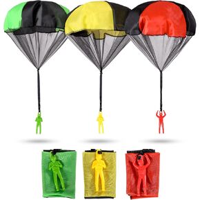 Nutty Toys Parachute Toys for Kids - Tangle Free Outdoor Flying Parachute Men, Best Small Outside Toys 2023 for 3 4 5 6 7 8 9 10 Year Old, Top Easter Basket Stuffers Idea 2023, Unique Boy & Girl Gifts