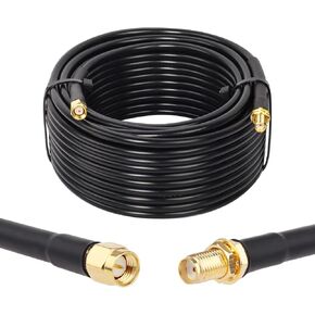 CompuPort 75' Low-Loss LMR-240 LTE Antenna Extension Cable (50 Ohm) - SMA Male to SMA Female - Compatible with Microhard, Sierra Airlink and Any 5G/4G/LTE/Ham/ADS-B/GPS/RF Antenna
