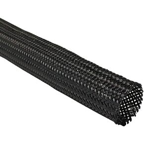 Electriduct 1/8" Industrial Fray Resistant Braid Sleeving Expandable Flexible Cable Mesh Sleeve - 25 Feet - White