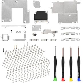 Inner Complete Full Screws Set and All Internal Metal Bracket Kit Replacement for iPhone 11 Pro Plate Cover Bottom Small Screw Parts with Repair Tools Screwdriver for 11Pro
