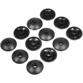 Filfeel Pole Basket, 12PCS Black Trekking Round Snow Ski Mud Hiking Walking Stick Replacement Accessory